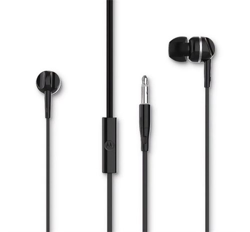 MOTOROLA EARBUDS 105 fülhallgató SZTEREO 3.5mm jack, felvevő gomb FEKETE