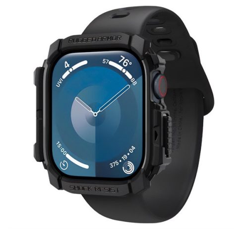 SPIGEN RUGGED ARMOR műanyag óra keret ütésállóság FEKETE