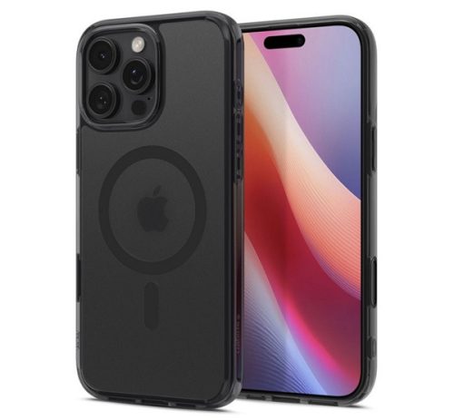 SPIGEN ULTRA HYBRID T MAG műanyag telefonvédő ütésállóság, légpárnás keret, MagSafe FEKETE
