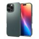 SPIGEN THIN FIT műanyag telefonvédő matt, ultravékony, kameravédő SÖTÉTZÖLD
