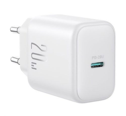 JOYROOM hálózati töltő Type-C aljzat 20W, PD gyorstöltő FEHÉR