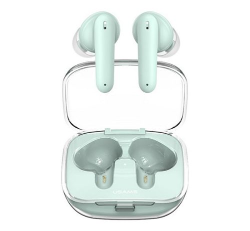 USAMS BE16 bluetooth fülhallgató SZTEREO v5.3, TWS, zajszűrő + töltőtok VILÁGOSZÖLD