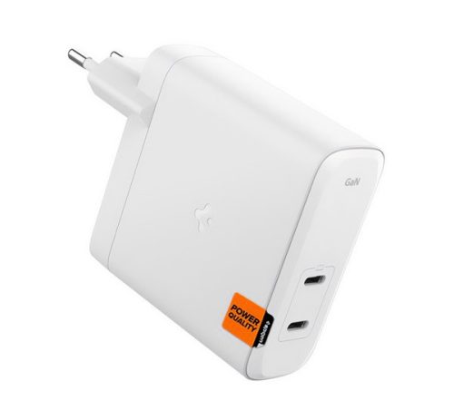 SPIGEN ARCSTATION PRO hálózati töltő 2 Type-C aljzat 140W, GaN, PD gyorstöltő 3.0 FEHÉR