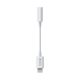 DEVIA audió adapter kábel 3.5mm jack aljzat - lightning, 12cm FEHÉR