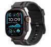 SPIGEN DURAPRO ARMOR pótszíj egyedi méret, nagy, szilikon, állítható, fém csat FEKETE