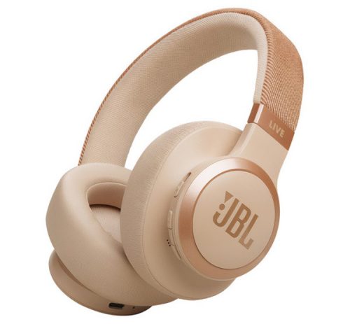 JBL LIVE 770NC bluetooth fejhallgató SZTEREO v5.3, mikrofon, aktív zajszűrő, multipoint, összehajtható HOMOK