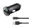 SONY ERICSSON AN401 autós töltő USB aljzat 6W + EC450 microUSB kábel FEKETE