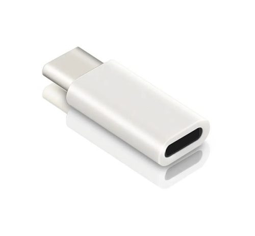 Adapter lightning aljzat - Type-C FEHÉR