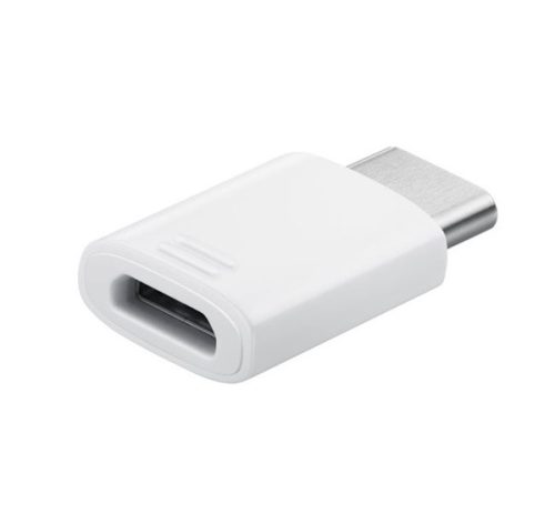 SAMSUNG adapter microUSB aljzat - Type-C, OTG, adatátvitel és töltés FEHÉR