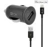 4-OK autós töltő USB aljzat 12W, IPCMB5 utód + lightning kábel FEKETE