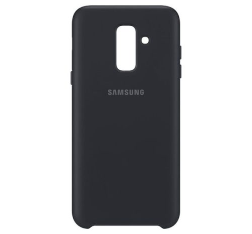 SAMSUNG műanyag telefonvédő dupla rétegű, gumírozott FEKETE