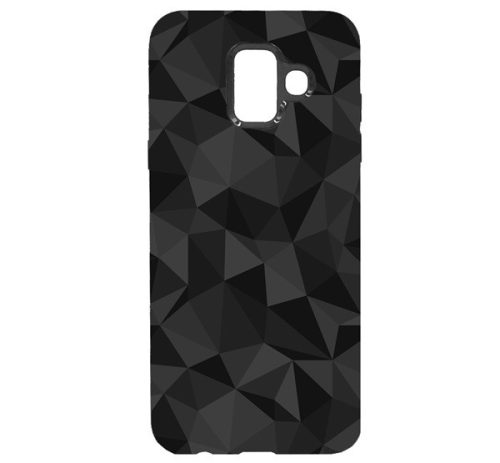 Szilikon telefonvédő 3D, gyémánt minta FEKETE