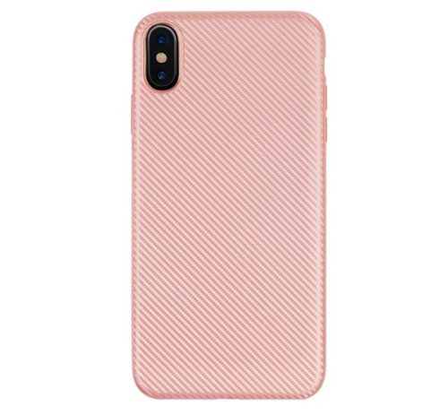Szilikon telefonvédő karbon minta ROZÉARANY