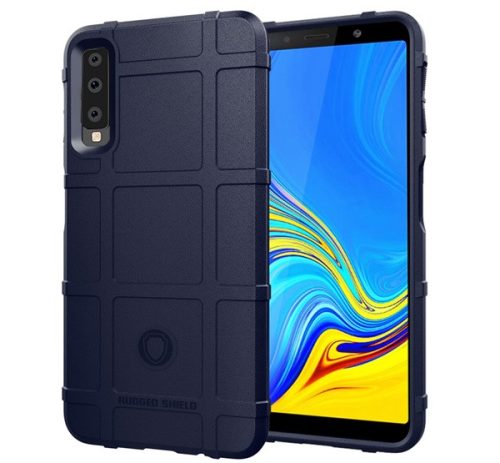 Szilikon telefonvédő ütésállóság, négyzet SÖTÉTKÉK