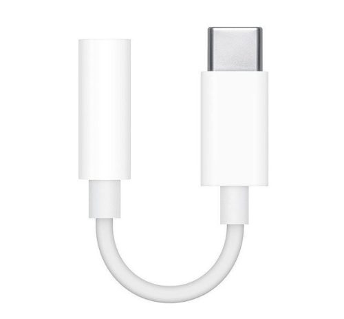 APPLE adapter kábel 3.5mm jack aljzat - Type-C FEHÉR