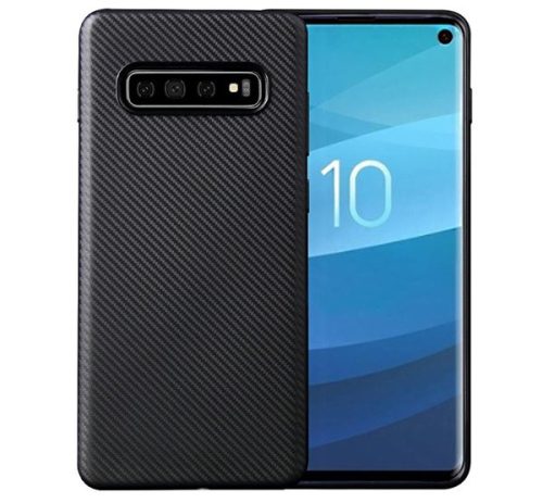 Szilikon telefonvédő karbon minta FEKETE