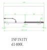 Infinity D 140x195 cm zuhanyajtó fix fallal baloldali beépítéssel