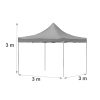 Összecsukható kerti pavilon 3x3 m bézs