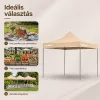 Összecsukható kerti pavilon 3x6 m bézs