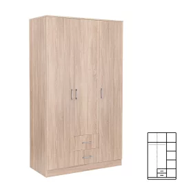   Miami gardróbszekrény 120x205 cm sonoma tölgy-sonoma tölgy