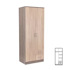 Miami gardróbszekrény 80x205 cm sonoma tölgy-yorki tölgy