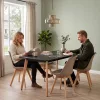 Silla 120 4+1 étkező garnitúra fekete-bézs