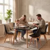 Silla 120 4+1 étkező garnitúra fekete-fekete