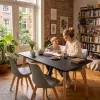Silla 120 4+1 étkező garnitúra fekete-szürke