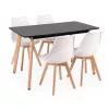 Silla 120 4+1 étkező garnitúra fekete-fehér
