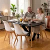 Silla 120 4+1 étkező garnitúra fekete-fehér