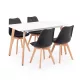Silla 120 4+1 étkező garnitúra fehér-fekete