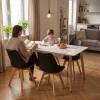 Silla 120 4+1 étkező garnitúra fehér-fekete