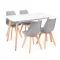 Silla 120 4+1 étkező garnitúra fehér-szürke