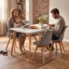 Silla 120 4+1 étkező garnitúra fehér-szürke