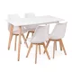 Silla 120 4+1 étkező garnitúra fehér-fehér