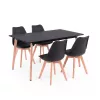 Silla 150 4+1 étkező garnitúra fekete-fekete
