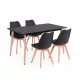 Silla 150 4+1 étkező garnitúra fekete-fekete