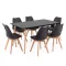 Silla 150 6+1 étkező garnitúra fekete-fekete