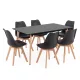 Silla 150 6+1 étkező garnitúra fekete-fekete