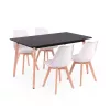 Silla 150 4+1 étkező garnitúra fekete-fehér