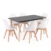Silla 150 6+1 étkező garnitúra fekete-fehér