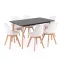 Silla 150 6+1 étkező garnitúra fekete-fehér
