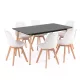 Silla 150 6+1 étkező garnitúra fekete-fehér