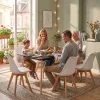 Silla 150 6+1 étkező garnitúra fekete-fehér