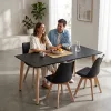 Silla 150 cm szögletes étkezőasztal fekete