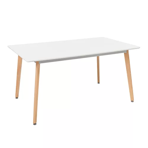 Silla 150 cm szögletes étkezőasztal fehér