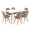 Silla 150 6+1 étkező garnitúra fehér-bézs