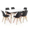 Silla 150 6+1 étkező garnitúra fehér-fekete