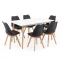 Silla 150 6+1 étkező garnitúra fehér-fekete