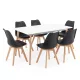 Silla 150 6+1 étkező garnitúra fehér-fekete
